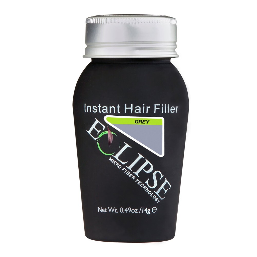 ECLIPSE Hair Fibers Grey for Thinning Hair for Women & Men to Conceal Hair Loss in 15 Seconds - 100% Undetectable Hair Building Fibers, 15g