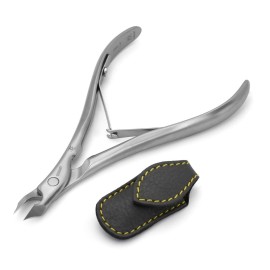 GERMANIKURE Tower Point Cuticle Trimmer - 3/4 Full Jaw Nipper - Ethically Made in Germany - FINOX Stainless Steel Professional Sharp Cuticle Remover in Leather Case - Manicure Tool, r147, 7mm GERMANIKURE Tower Point Cuticle Trimmer - 3/4 Full Jaw Nipper - Ethically Made in Germany - FINOX Stainless Steel Professional Sharp Cuticle Remover in Leather Case - Manicure Tool, r147, 7mm