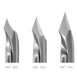 GERMANIKURE Tower Point Cuticle Trimmer - 3/4 Full Jaw Nipper - Ethically Made in Germany - FINOX Stainless Steel Professional Sharp Cuticle Remover in Leather Case - Manicure Tool, r147, 7mm