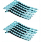 AKOAK 12 Pcs/Pack Professional Hairdressing Salon Hair Styling Stainless Steel Hairdressing Duck Bill Alligator Clips Fashion Styling ToolsBlue
