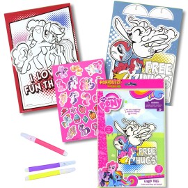 My Little Pony Coloring Book with Take-N-Play Set - 96-Page Coloring Book, My Little Pony Stickers, and Markers