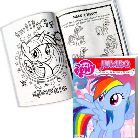 My Little Pony Coloring Book with Take-N-Play Set - 96-Page Coloring Book, My Little Pony Stickers, and Markers