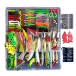 PWWDADA 275pcs Fishing Lure Set Including Frog Lures Soft Fishing Lure Hard Metal Lure VIB Rattle Crank Popper Minnow Pencil Metal Jig Hook for Trout Bass Salmon with 1 Tackle Box
