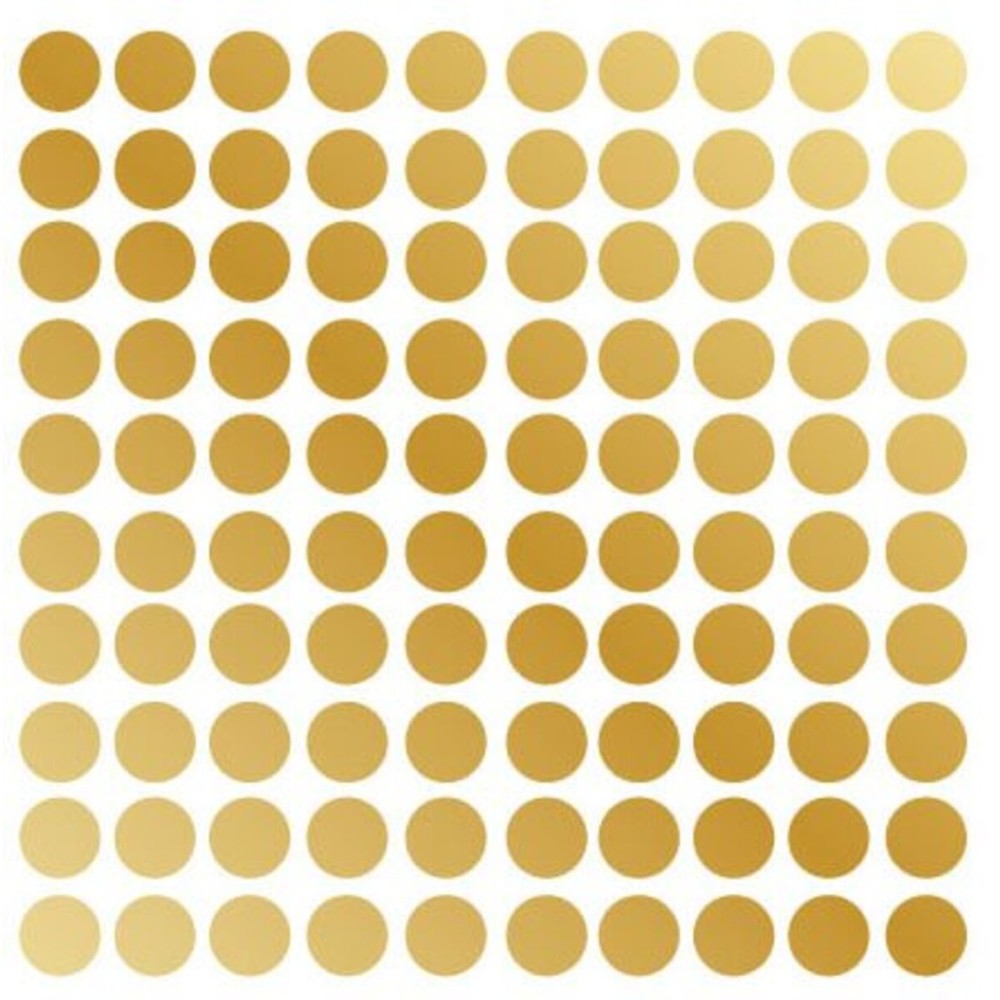 Innovative Stencils Polka Dot Wall Decal Nursery Kids Room Peel and Stick Removable Sticker Circle Pattern Decor 1326 (2 (100 Dots), Gold)