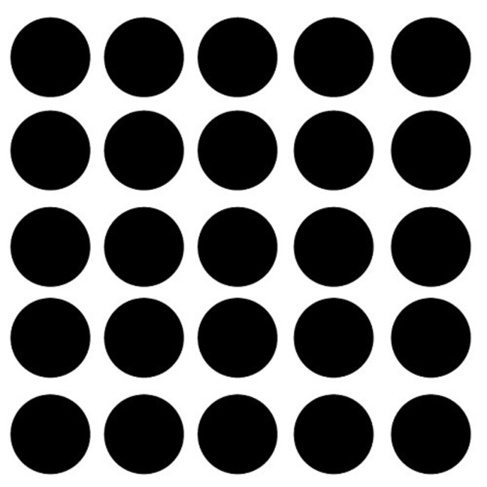 Innovative Stencils Polka Dot Wall Decal Nursery Kids Room Peel and Stick Removable Sticker Circle Pattern Decor 1326 (4 (25 Dots), Black)