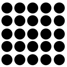 Innovative Stencils Polka Dot Wall Decal Nursery Kids Room Peel and Stick Removable Sticker Circle Pattern Decor 1326 (4 (25 Dots), Black)
