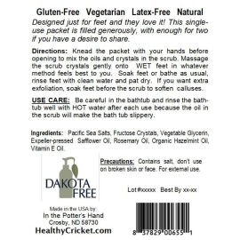 Dakota Free Prairie Mint Foot Scrub 30 gm silver packet Dakota Free Prairie Mint Foot Scrub 30 gm silver packet