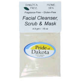 Dakota Free Facial Cleanser, Scrub and Mask 4.5 gm Single Packet
