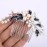 EVER FAITH Wedding Hair Accessories Austrian Crystal Simulated Pearl Floral Leaf Branch Bridal Side Comb Blue for Bride Silver-Tone