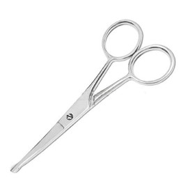 OdontoMed2011 Nose Hair Trimmer Scissors - Round Tip For Ear, Eyebrow, Beard & Mustache Trimming