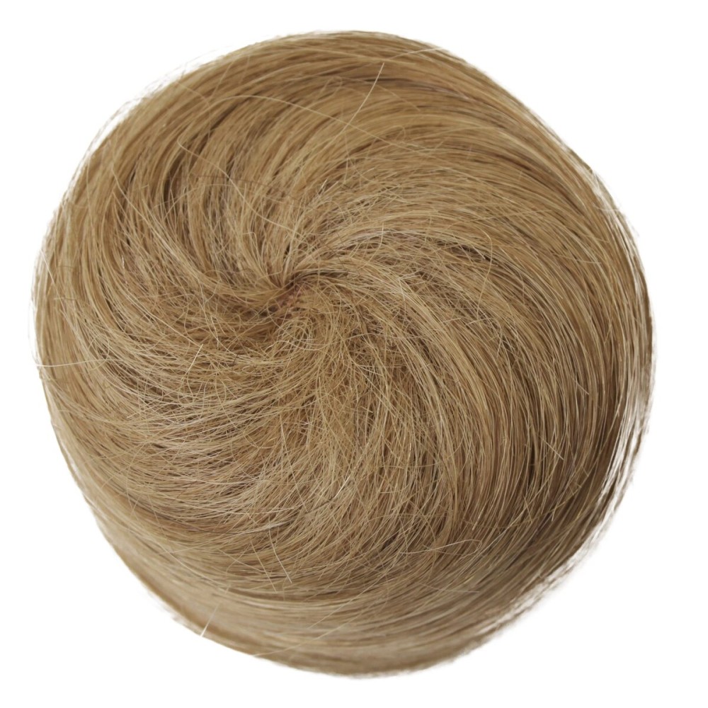 CAISHA 100% HUMAN HAIR Bun Updos Hair Piece Hepburn Scrunchie Honey Blonde H311m