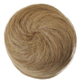 CAISHA 100% HUMAN HAIR Bun Updos Hair Piece Hepburn Scrunchie Honey Blonde H311m