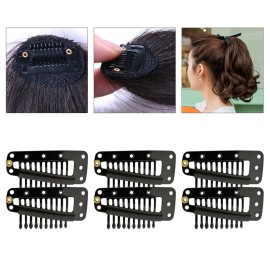 Jmkcoz 20pcs Snap-Comb Wig Clips with Rubber for Hair Extension Hairpiece DIY Clip in Hair Extensions 10-Teeth Wigs Weft Black Color Jmkcoz 20pcs Snap-Comb Wig Clips with Rubber for Hair Extension Hairpiece DIY Clip in Hair Extensions 10-Teeth Wigs Weft Black Color