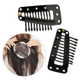 Jmkcoz 20pcs Snap-Comb Wig Clips with Rubber for Hair Extension Hairpiece DIY Clip in Hair Extensions 10-Teeth Wigs Weft Black Color Jmkcoz 20pcs Snap-Comb Wig Clips with Rubber for Hair Extension Hairpiece DIY Clip in Hair Extensions 10-Teeth Wigs Weft Black Color