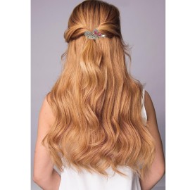 Hair Clips Exquisite Jeweled Heart & Butterfly - Pink & Clear Rhinestone Crystals Gold Metal Clasp - Set of 2 - Elegant Hair Accessories for Special Occasions - 2 W X 1 H