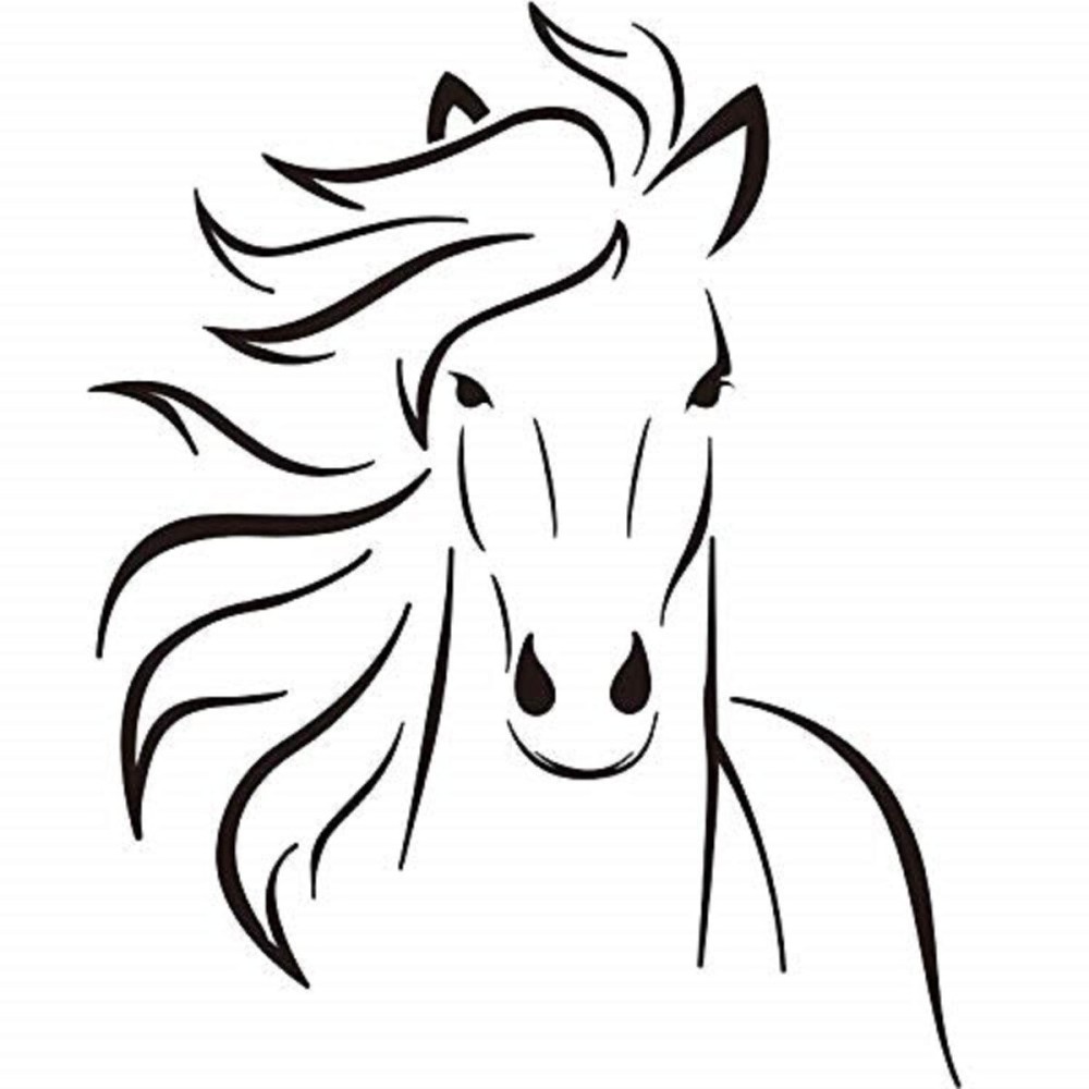 BooDecal Mustang Horse Silhouette Wall Decals Murals Stickers Decorations for Bedroom Kids Room Playroom 22 inches x 27.5 inches