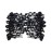 LOVEF 6 Pcs Effortless Beauty Stretchable Double Combs Upzing Medium Magic Beaded Double Hair Clips Hair Jewelry Assorted Color and Design