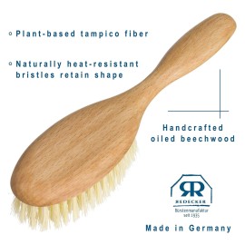 REDECKER Tampico Fiber Hairbrush with Oiled Beechwood Handle, 8 inches - Natural Bristle Hair Brush Vegan - Natural Fiber Hair Brush - Wooden Hairbrush Soft Bristles - Tampico Bristle Hair Brush REDECKER Tampico Fiber Hairbrush with Oiled Beechwood Handle, 8 inches - Natural Bristle Hair Brush Vegan - Natural Fiber Hair Brush - Wooden Hairbrush Soft Bristles - Tampico Bristle Hair Brush