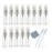 Elfenstal- 10pcs Mini Clear 3ml 1/6OZ Atomizer Fine Mist Empty Glass Bottle Spray Refillable Fragrance Perfume Scent Sample Bottle 1pc Clean Cloth for Travel Party Makeup Tool 2pcs Free 3ml Pipette