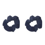 Set of 2 Solid Scrunchies (Navy)