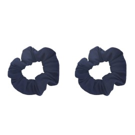 Set of 2 Solid Scrunchies (Navy)