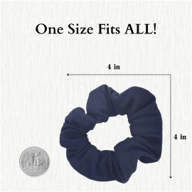 Set of 2 Solid Scrunchies (Navy)