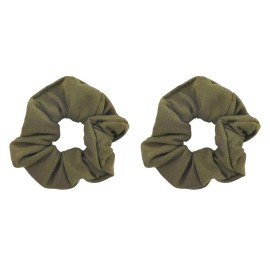 Set of 2 Solid Scrunchies (Olive Green) Set of 2 Solid Scrunchies (Olive Green)