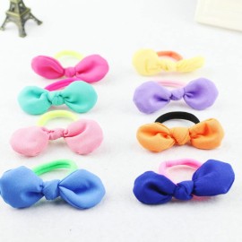 LOVEF 9 Pcs Girl\'s Bowknot Hair Rope Ponytail Kids Holder Elastic Hair Ties