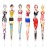 Eyebrow Tweezers Pinkiou Professional Slant tip Brow Clip Hair Removal Makeup Tool with Printed Beauty Cover Cosmetic 6 style pack of 6 pcs (Bikini)