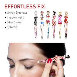 Eyebrow Tweezers Pinkiou Professional Slant tip Brow Clip Hair Removal Makeup Tool with Printed Beauty Cover Cosmetic 6 style pack of 6 pcs (Bikini) Eyebrow Tweezers Pinkiou Professional Slant tip Brow Clip Hair Removal Makeup Tool with Printed Beauty Cover Cosmetic 6 style pack of 6 pcs (Bikini)