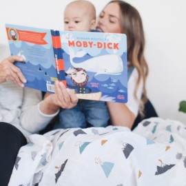 Little Unicorn Cotton Muslin Swaddle Blankets (set Of 3) - Dino Friends, Blue, Green, Navy