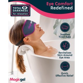 Magic Gel Eye Mask Cold Pack | 2 Pack Cooling Eye Mask for Sleeping | Reuable Cold Eye Mask & Hot Eye Compress with Adjustable Strap | Eye ice Pack for Migraine, Styes, Blepharitis, MGD & Tired Eyes
