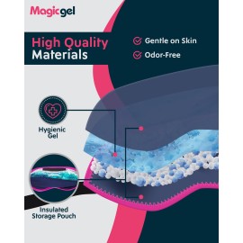 Magic Gel Eye Mask Cold Pack | 2 Pack Cooling Eye Mask for Sleeping | Reuable Cold Eye Mask & Hot Eye Compress with Adjustable Strap | Eye ice Pack for Migraine, Styes, Blepharitis, MGD & Tired Eyes