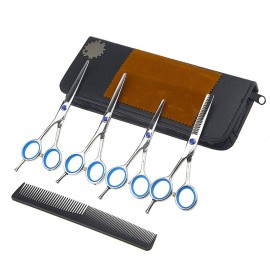 Professional and Home-use 4.0+5.0+5.5 Hair Cutting Scissors,5.0 Thinning scissors & Comb Set,Personal Care Trimming - Precision Stainless Steel