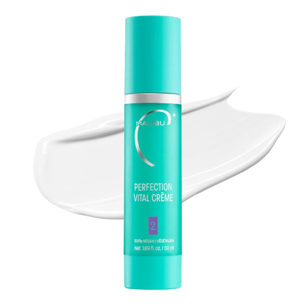 Malibu C Perfection Vital Crme - Daily Face Moisturizer for Dry Skin with Peptide & Pro Vitamin B5 - Hydrating Moisturizer for Fine Lines, Wrinkles, Dark Circles & Puffiness (1.69 oz)