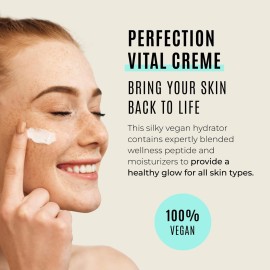 Malibu C Perfection Vital Crme - Daily Face Moisturizer for Dry Skin with Peptide & Pro Vitamin B5 - Hydrating Moisturizer for Fine Lines, Wrinkles, Dark Circles & Puffiness (1.69 oz)