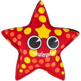 Sunflex Splash Puppies - Floating Neoprene Water Toy Set of Four That Includes 1 Starfish, 1 Turtle, 1 Fish, and 1 Seahorse - Waterproof and UV Resistant Pool Toy