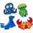 Sunflex Splash Puppies - Floating Neoprene Water Toy Set of Four That Includes 1 Seal, 1 Crab, 1 Octopus, and 1 Jellyfish - Waterproof and UV Resistant Pool Toy