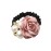 LOVEF 4Pcs Korean Fashion Pearl Hair Rope Rose Flower Rhinestone Hair Ties/ Jewelry Rubber Band