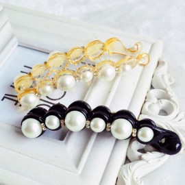 Ruihfas Fashion 2 Pcs Artificial Pearls Rhinestone Banana Clips Ponytail Holders Hair Clips Ruihfas Fashion 2 Pcs Artificial Pearls Rhinestone Banana Clips Ponytail Holders Hair Clips