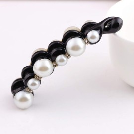 Ruihfas Fashion 2 Pcs Artificial Pearls Rhinestone Banana Clips Ponytail Holders Hair Clips Ruihfas Fashion 2 Pcs Artificial Pearls Rhinestone Banana Clips Ponytail Holders Hair Clips