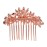EVER FAITH Women\'s Austrian Crystal Wedding Flower Leaf Hair Side Comb Clear Rose Gold-Tone