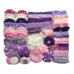 Bowtique Emilee Baby Shower Headband Kit DIY Headband Kit makes over 30 Headbands - Purples and Pinks