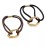LOVEF 5Pcs Fashion Gold Plating Metal Cuff Band Ponytail Tie Hair Rope Hair Ring