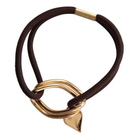 LOVEF 5Pcs Fashion Gold Plating Metal Cuff Band Ponytail Tie Hair Rope Hair Ring