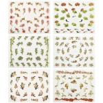 Asian Inspired Nail Art Self-Adhesive Stickers Nail Decals, Set of 6