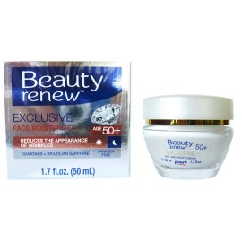 Beauty Renew 50+ Exclusive Day & Night Face Moisturizer Cream Diamonds and Brazilian Saphire