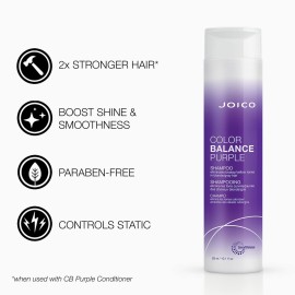 Joico Color Balance Purple Shampoo & Conditioner Set | Eliminate Brassy and Yellow tones | For Cool Blonde or Gray Hair Joico Color Balance Purple Shampoo & Conditioner Set | Eliminate Brassy and Yellow tones | For Cool Blonde or Gray Hair