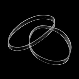 Hair Elastics - STRONG - REUSEABLE Clear Premium- 40mm Wide, Pack of 16 by ElasticU