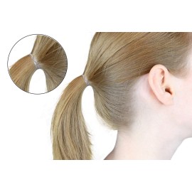 Hair Elastics - STRONG - REUSEABLE Clear Premium- 40mm Wide, Pack of 16 by ElasticU